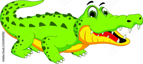 Alligator smiley Cartoon Crocodile Character