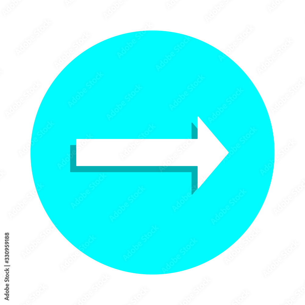 Long arrow badge icon. Simple glyph, flat vector of web icons for ui and ux, website or mobile application Long arrow badge icon. Simple glyph, flat vector of web icons for ui and ux, website or mobile application