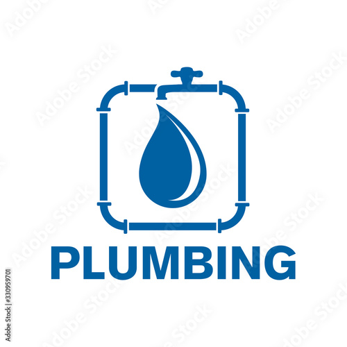 Vector logo of plumbing and water supply company