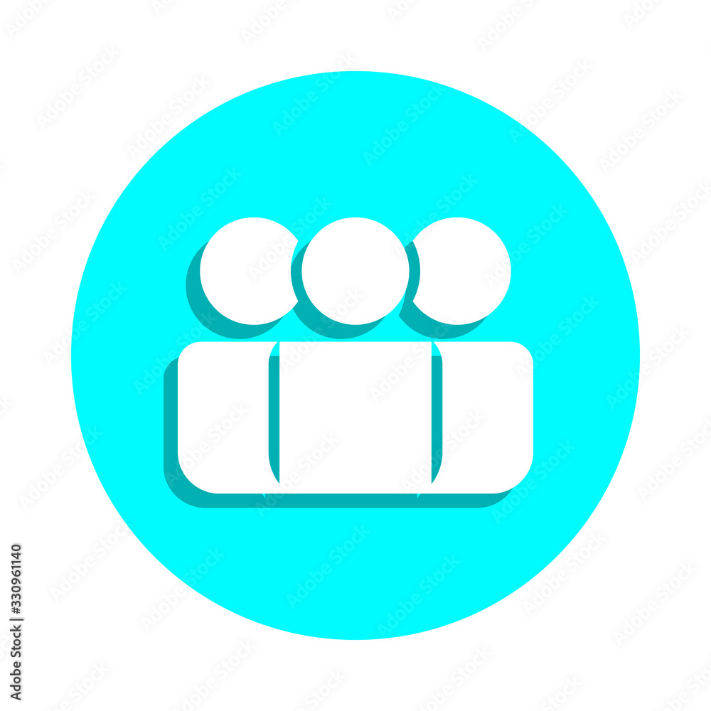 People badge icon. Simple glyph, flat vector of web icons for ui and ux, website or mobile application People badge icon. Simple glyph, flat vector of web icons for ui and ux, website or mobile application