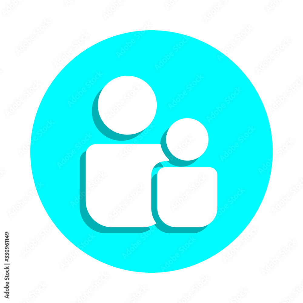 A family badge icon. Simple glyph, flat vector of web icons for ui and ux, website or mobile application A family badge icon. Simple glyph, flat vector of web icons for ui and ux, website or mobile application