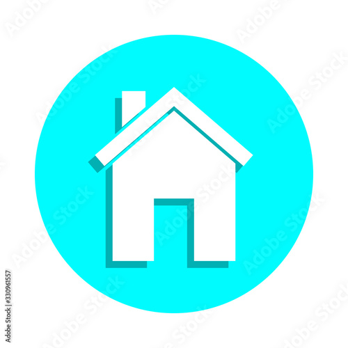 House badge icon. Simple glyph  flat vector of web icons for ui and ux  website or mobile application