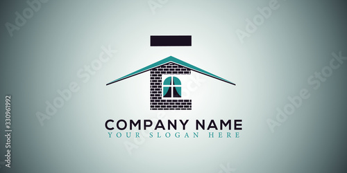 E real estate home construction letter logo design vector