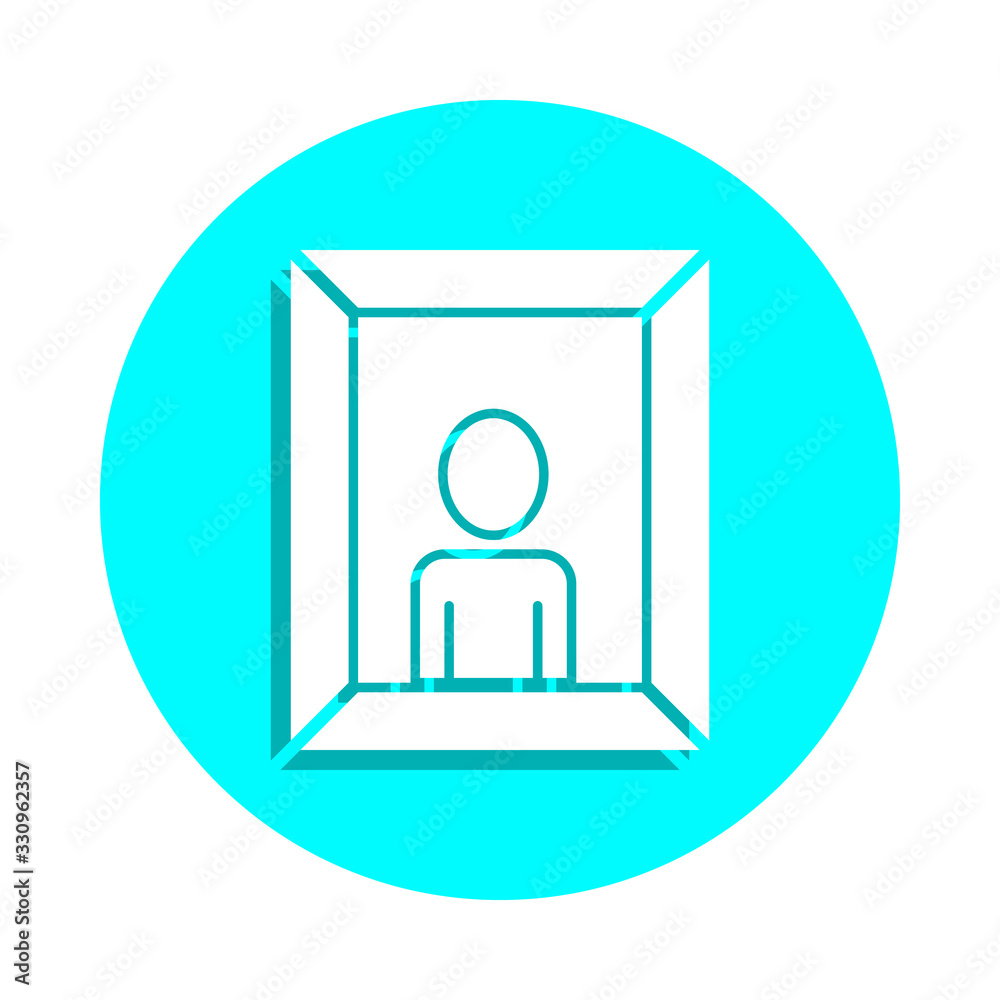 Picture of a person badge icon. Simple glyph, flat vector of web icons for ui and ux, website or mobile application Picture of a person badge icon. Simple glyph, flat vector of web icons for ui and ux, website or mobile application