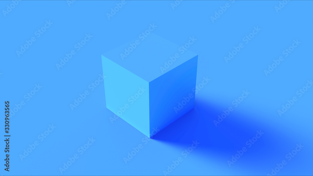 Blue Cube 3d illustration 3d render Blue Cube 3d illustration 3d render