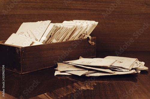 Old postal paper letters