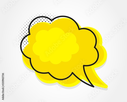 Speech bubble icon. Chat message sign. Talk, speak symbol. Communication balloon template. Support or contact icon. Talking, thinking chat bubble. Thought sign. Colorful dialog element. Vector