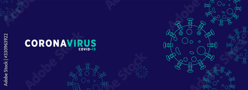 Coronavirus 2019-nCoV. Corona virus icons. Vector illustration banner