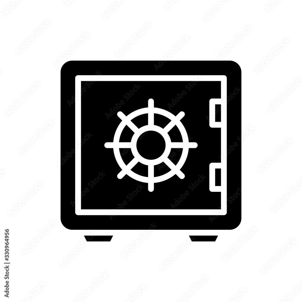 Locker Vector Icon Glyph Style Illustration. Locker Vector Icon Glyph Style Illustration.