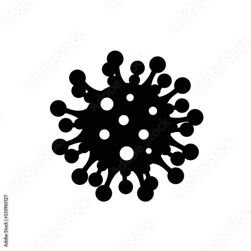 Coronavirus 2019-nCoV. Crown virus icon. Coronavirus bacterial cell, New coronavirus bacteria. Graphic vector illustration of the corona virus in Wuhan, coronary virus infection. Vector.
