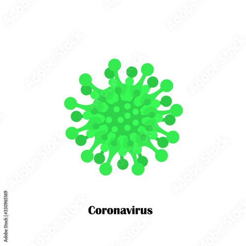 Coronavirus 2019-nCoV. Crown virus icon. Coronavirus bacterial cell, New coronavirus bacteria. Graphic vector illustration of the corona virus in Wuhan, coronary virus infection. Vector.