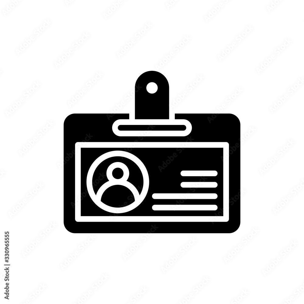 ID Card Vector Icon Glyph Style Illustration. ID Card Vector Icon Glyph Style Illustration.