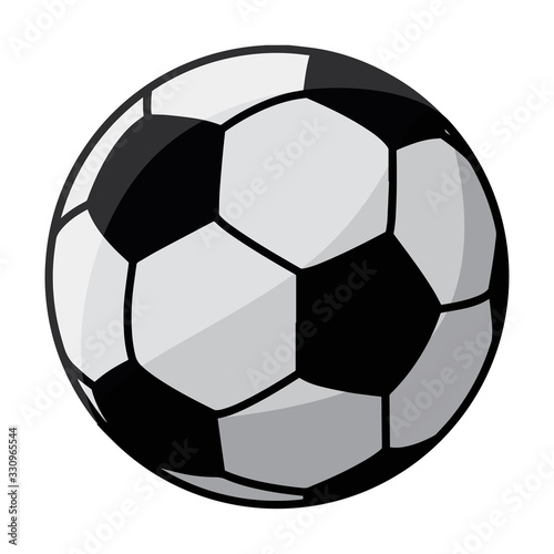 Football. The ball for the game of football in a simple style. Vector illustration for design and web isolated on a white background.
