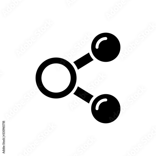 Share Vector Icon Glyph Style Illustration.