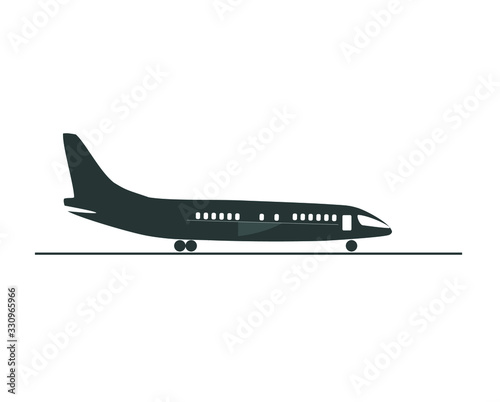 Airplane isolated on white background. design airplane Flat style.