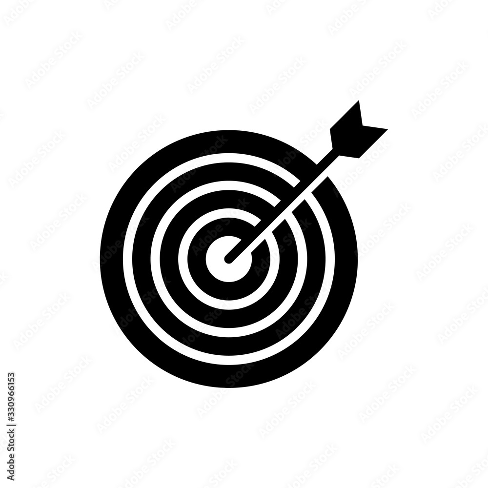 Target Vector Icon Glyph Style Illustration. Target Vector Icon Glyph Style Illustration.