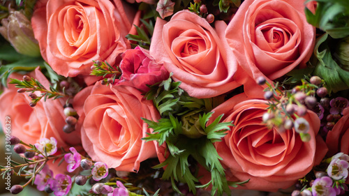 Beautiful cream flowers bouquet