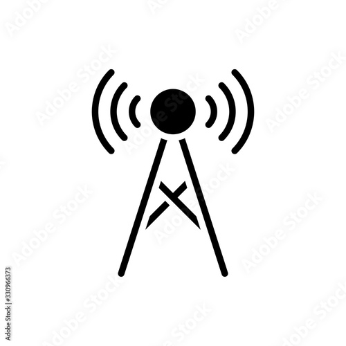 Wifi Tower Vector Icon Glyph Style Illustration.
