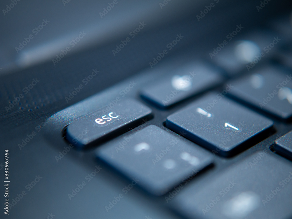Esc key on laptop black keyboard Esc key on laptop black keyboard