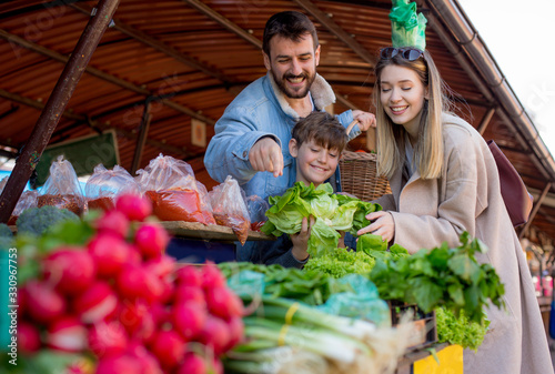 Shopping in vegetable market