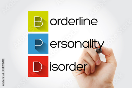 Billede på lærred BPD - Borderline Personality Disorder acronym with marker, health concept backgr