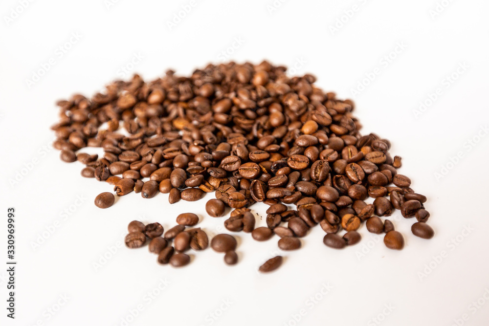 Coffee beans on a white background / Background