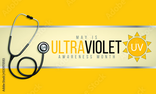 Vector illustration on the theme of Ultraviolet awareness month observed during the month of may every year.