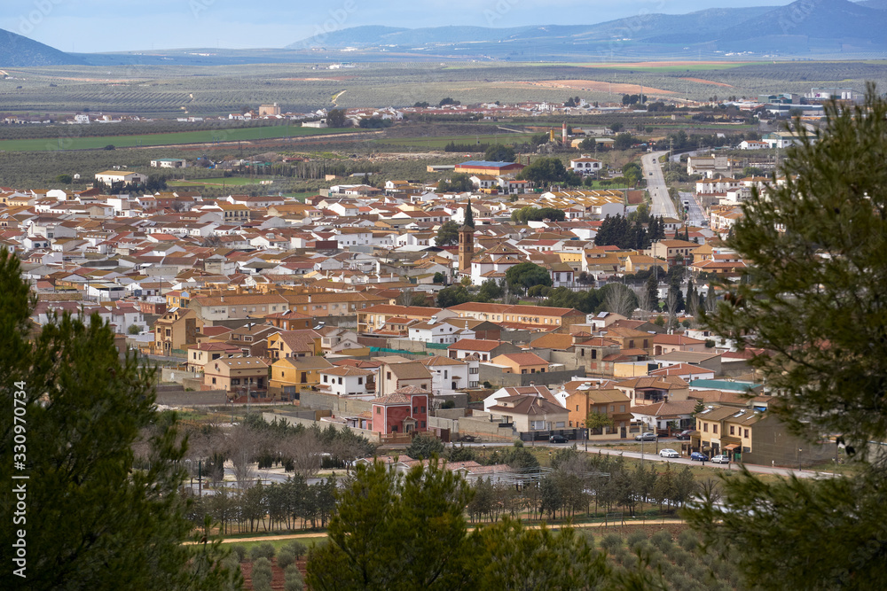 views of the town of Humilladero, Antequera region, Malaga. Spain