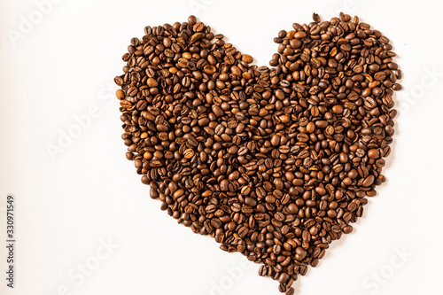 Coffee beans on a white background / Background