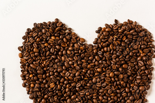 Coffee beans on a white background / Background