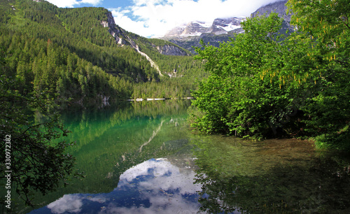Lago di Tovel, Lake Tovel, Brenta Dolomites, Italy