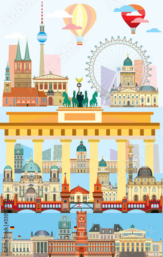 Berlin skyline vector 10