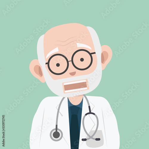 Doctor man cartoon illustration vector