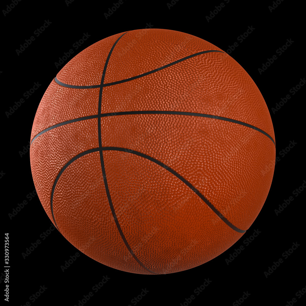 Basketball Ball Isolated on Black Background. High Resolution 3D Render. Basketball Ball Isolated on Black Background. High Resolution 3D Render.