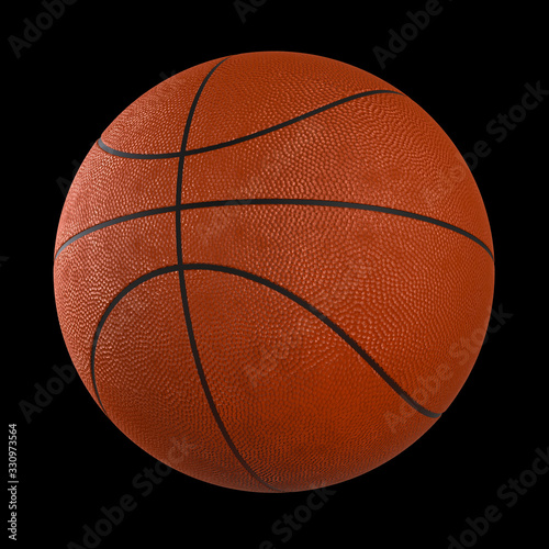 Basketball Ball Isolated on Black Background. High Resolution 3D Render. © Виктор Рак