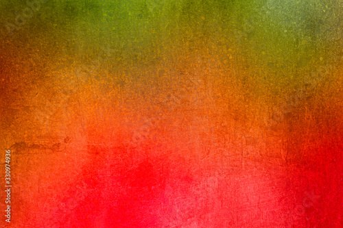 Abstract red green orange distressed stone texture grunge effect background stock photo