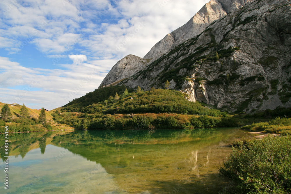 Fedaia lake, Dolomites, northern Italy
