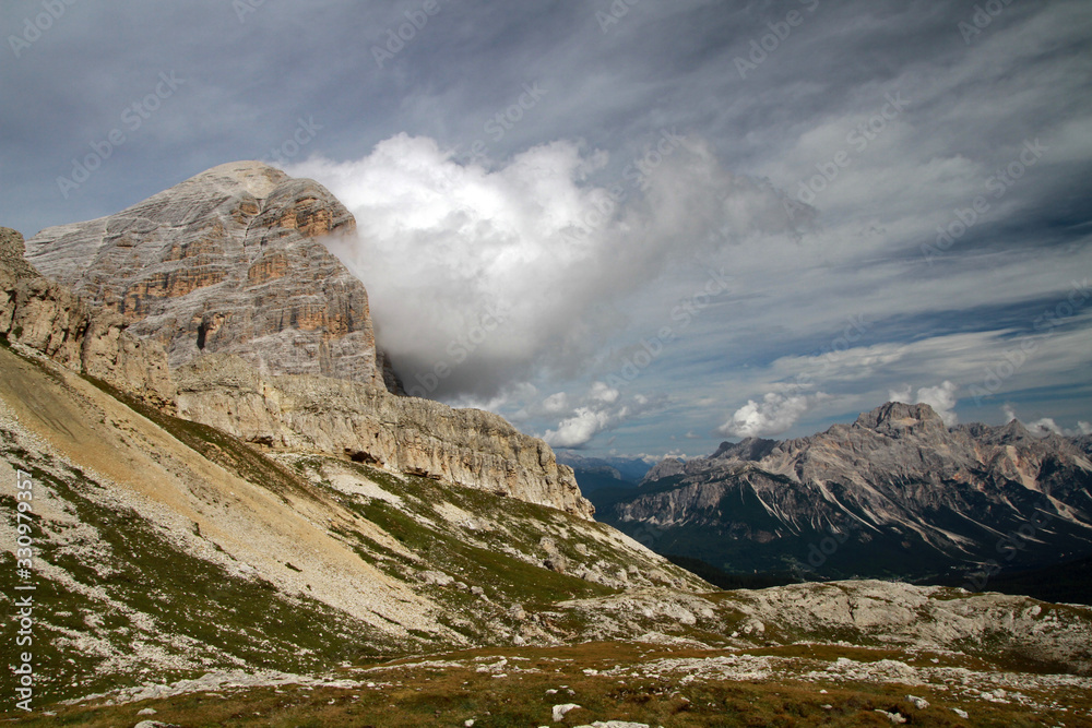 Tofana di Rozes is a mountain of the Dolomites in the Province of Belluno, Veneto, Italy Tofana di Rozes is a mountain of the Dolomites in the Province of Belluno, Veneto, Italy