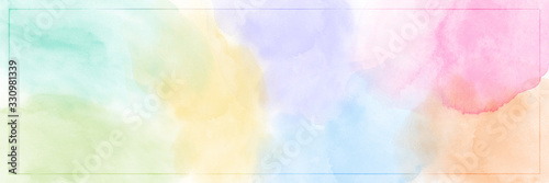 Abstract pastel color watercolor for background photo