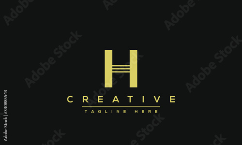 Modern creative letter H vector logo design. Minimalist H stylish monogram initial based icon.