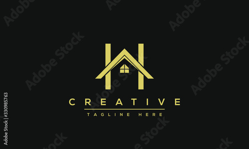 Modern creative letter H vector logo design. Minimalist H stylish monogram initial based icon.