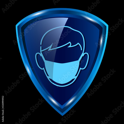 wearing mask protecting from virus