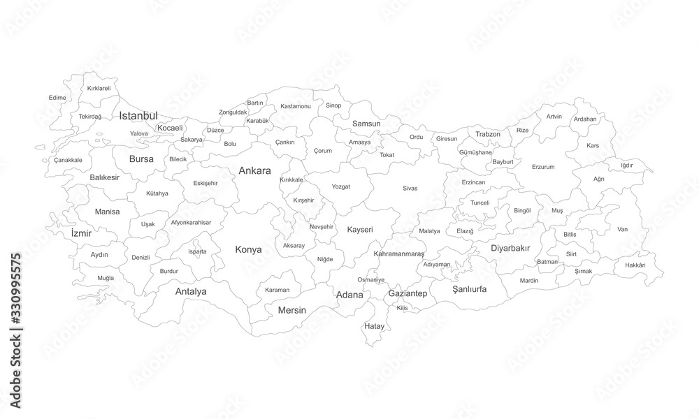 Turkey detailed map with name labels. Perfect for backgrounds, backdrop, banner, sticker, label, poster and wallpaper. Turkey detailed map with name labels. Perfect for backgrounds, backdrop, banner, sticker, label, poster and wallpaper.