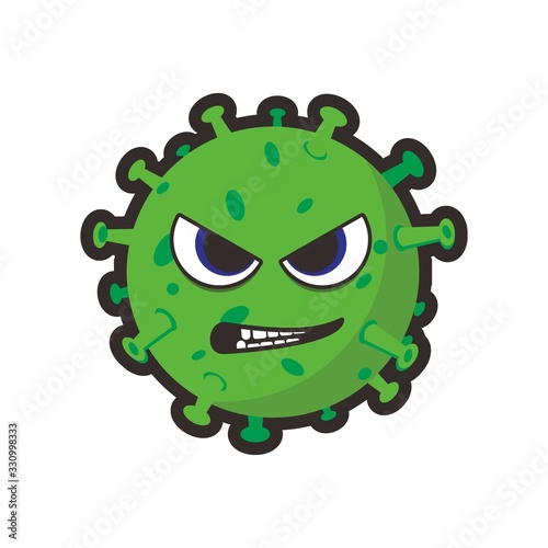 Green Virus with face