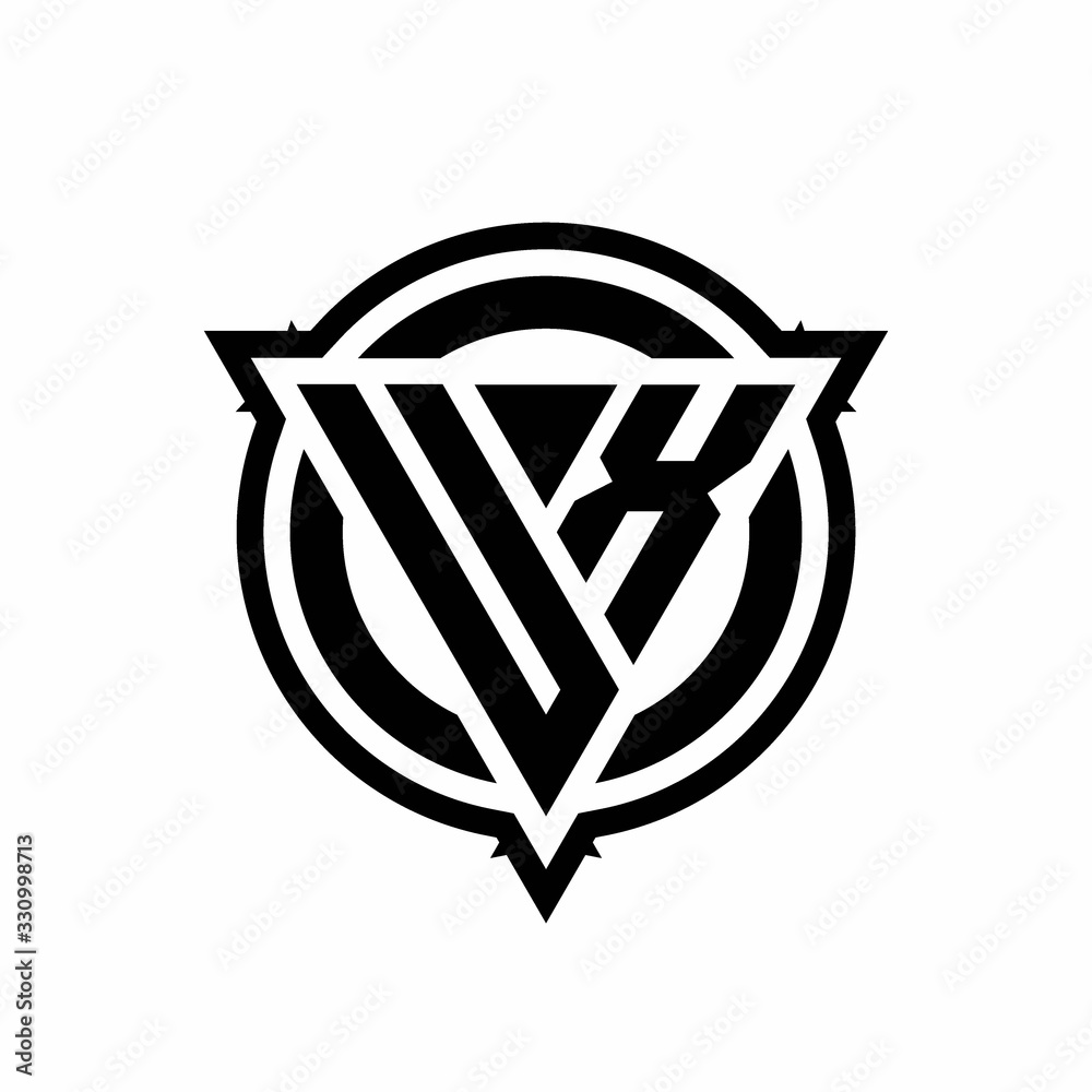 UX logo with triangle shape and circle with outline rounded design template UX logo with triangle shape and circle with outline rounded design template