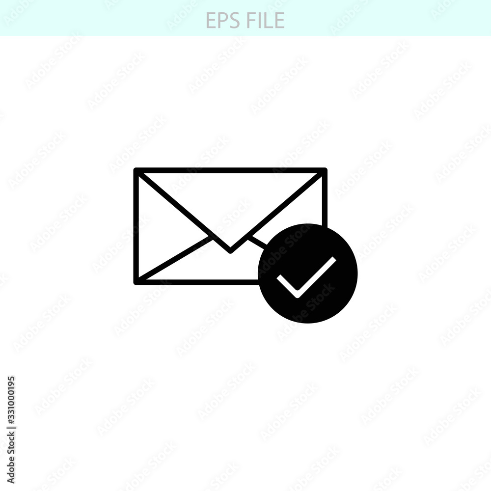 Delivered letter icon. EPS vector file Delivered letter icon. EPS vector file