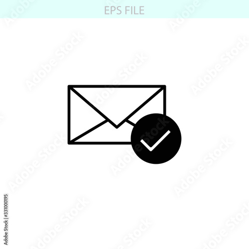Delivered letter icon. EPS vector file