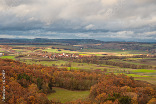 landscpae autumn view in franconia germany