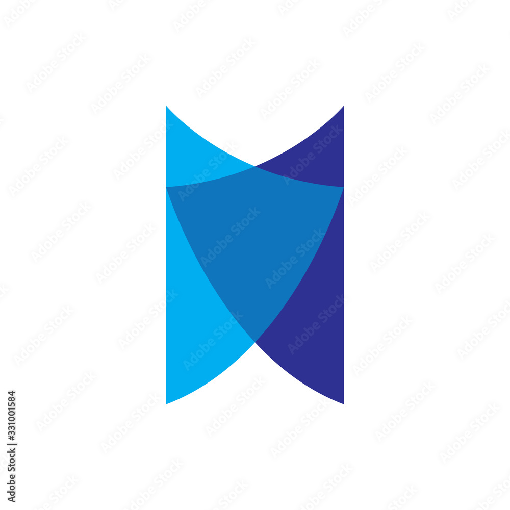 M letter with shield logo design vector M letter with shield logo design vector