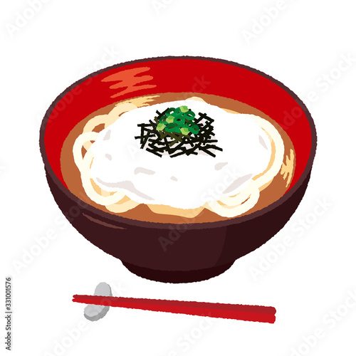 とろろうどんのイラスト